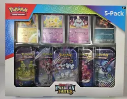 Pokemon Scarlet & Violet Paldean Fates 5 Mini Tins Factory Sealed HOT 🔥🔥🔥 - Image 2