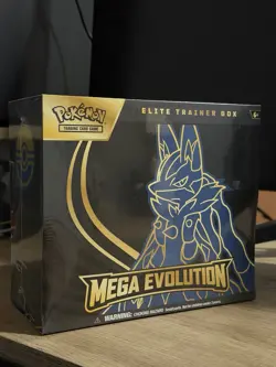 Pokemon Mega Evolution ETB Lucario Factory Sealed 2025 Rare - Image 1