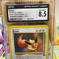 Eevee Pokemon (2000) Black Star Promo- 11 Holo Pokemon league CGC NM/Mint 8.5 - Image 2