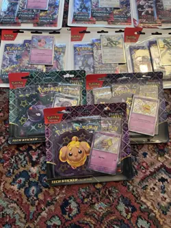 Pokemon 3 Pack Blister Lot Of 12 Destined Rivals Paldean Fates Temporal Forces - Image 3