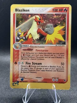 Pokemon Blaziken 3/109 EX Ruby & Sapphire Holo Rare 100HP Fire Stream - Image 1