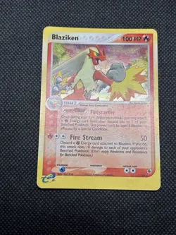 Pokemon Blaziken 3/109 EX Ruby & Sapphire Holo Rare 100HP Fire Stream - Image 2