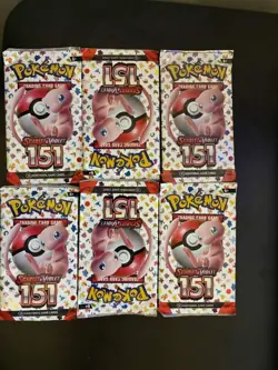 Pokemon TCG Scarlet & Violet 151 6 Packs Lot - Image 1