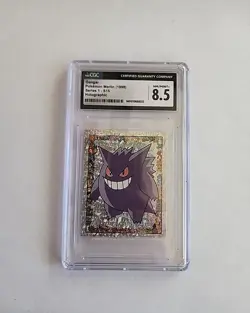 Gengar Series 1 -S15 Holographic PRISM POKEMON MERLIN STICKER 1998 CGC 8.5 NM/M! - Image 1