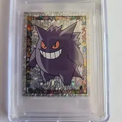 Gengar Series 1 -S15 Holographic PRISM POKEMON MERLIN STICKER 1998 CGC 8.5 NM/M! - Image 3
