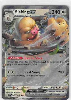 Slaking ex 147/191 Double Rare Surging Sparks Pokemon NM - Image 1