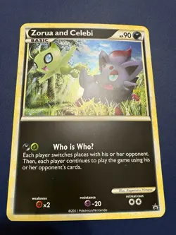 Pokemon Zorua and Celebi Black and White Tour Promo Jumbo Card - Image 1