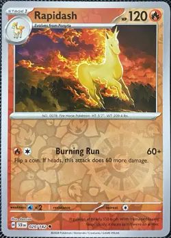 Rapidash 020/142 Sv07: Stellar Crown Reverse Holo - Pokemon Card - Image 1