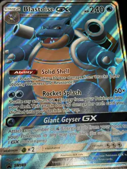 JUMBO Pokemon TCG Blastoise GX SM189 Cards Promo Oversized Holo Rare - Image 3