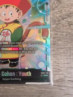 SCR Rare Dragon Ball Super Fusion World Son Gohan Youth FB03139 Alt Art Card CCG - Image 2