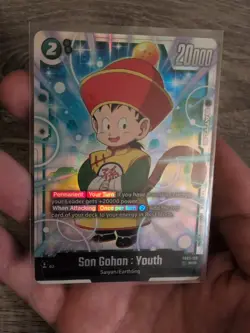 SCR Rare Dragon Ball Super Fusion World Son Gohan Youth FB03139 Alt Art Card CCG - Image 4