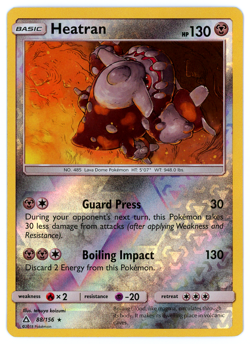 Pokemon Card Ultra Prism Heatran 88/156 Reverse Holo Rare - NM/LP - Image 1