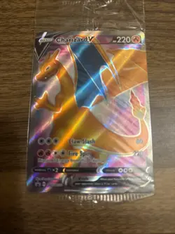 Pokemon Champions Path Charizard V Promo Full Art Card SWSH050 Sealed - Image 1