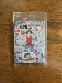 One Piece College Basketball US Voyage Monkey.D.Luffy Card SEALED - Image 1