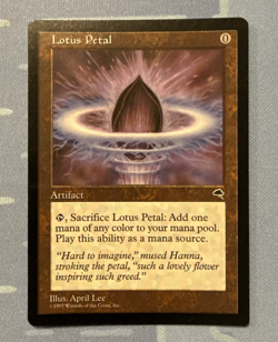 Lotus Petal - Tempest - Magic The Gathering - Vintage 1997 - Image 1