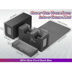 Commander Double Deck box Case Black/Blue TCG Cards Storage MTG - Image 4