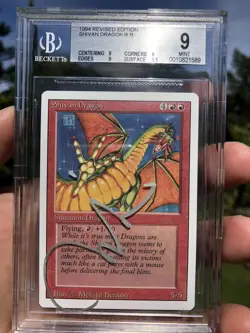 SHIVAN DRAGON, REVISED (3RD ED), 1994 MTG, BGS 9.0, MINT, MELISSA BENSON SIGNED! - Image 1
