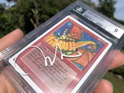 SHIVAN DRAGON, REVISED (3RD ED), 1994 MTG, BGS 9.0, MINT, MELISSA BENSON SIGNED! - Image 4