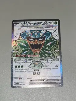 Pokemon TCG Card Teal Mask Ogerpon EX 190/167 Twilight Masquerade Full Art - Image 1