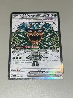 Pokemon TCG Card Teal Mask Ogerpon EX 190/167 Twilight Masquerade Full Art - Image 3