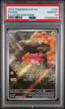 2024 POKEMON PAF EN-PALDEAN FATES ILLUSTRATION RARE #226 PAWMI PSA 10 - Image 1