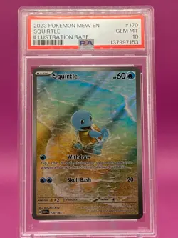 2023 Pokemon SV 151 Squirtle #170/165 PSA 10 - Image 1