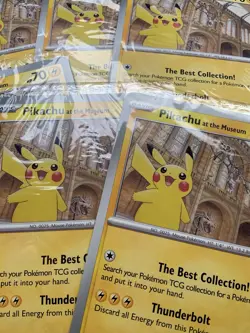 X47 Pokemon Pikachu at the Natural History Museum Sealed Jumbo Promo Rare - Image 2
