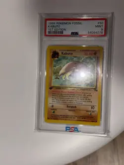 1999 POKEMON FOSSIL 1ST ED #50 KABUTO PSA 9 - Image 4
