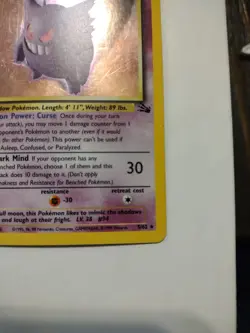 Pokemon TCG Gengar Fossil Holo Rare 5/62 - Image 5