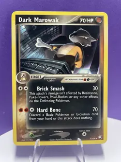 Pokemon Dark Marowak TCG 7/109 Non-Holo Moderately Played - Image 1