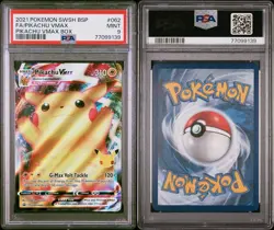 PSA 9 MINT Pikachu VMAX SWSH062 Black Star Promos FA Celebrations Holo Pokemon - Image 3
