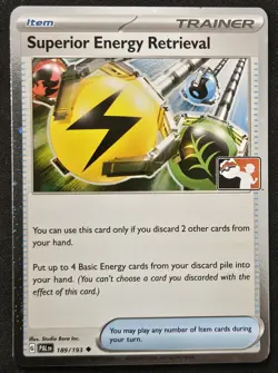 Superior Energy Retrieval 189/193 Play! Prize Pack Series 4 Holo Pokemon 2023 NM - Image 1