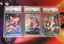 X3 PSA 10 Graded Lot Jewelry Bonnie Boa Hancock OP07 Alt Art One Piece Japanese - Image 1