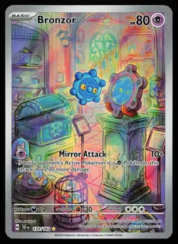 Bronzor 170/162 Holo Illustration Rare Temporal Forces Pokemon Card - Image 1