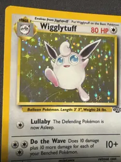 Pokemon Card Wigglytuff 16/64 Jungle HOLO RARE - LP - Image 2
