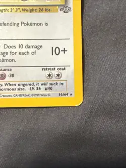 Pokemon Card Wigglytuff 16/64 Jungle HOLO RARE - LP - Image 5