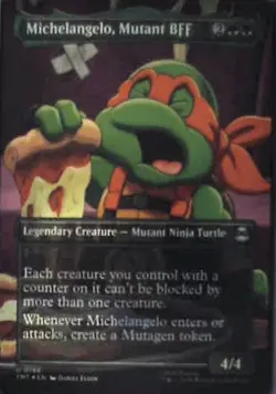 Michelangelo, Mutant BFF (Borderless): #198, Magic: The Gathering - Foil Nm 302F - Image 1