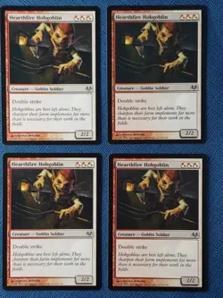 MTG 4x Hearthfire Hobgoblin x4 NM Eventide Magic the Gathering Playset - Image 1
