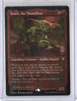 MTG COMMANDER LEGENDS KRARK, THE THUMBLESS ETCHED FOIL RARE - Image 1