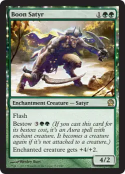 1x Boon Satyr - Foil Light Play, English Theros MTG Magic - Image 1
