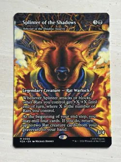 Splinter of the Shadows - Ashcoat of the Shadow Swarm (Borderless) Mtg Tmnt - Image 1