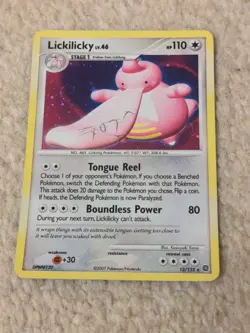Pokemon Card Lickilicky 12/132 D&P Secret Wonders Holo Rare (Poor) - Image 1