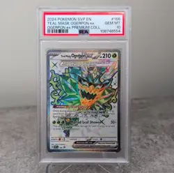 Pokemon Teal Mask Ogerpon ex SVP Promo Holo 166 Ultra Rare HP 210 PSA 10 - Image 1