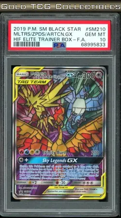 PSA 10 ⭐ Pokemon Stained Glass Birds SM210 Hidden Fates ETB Promo - Image 1