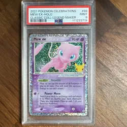 2021 Pokemon Celebrations Classic Collection Mew ex 88/92 Holo EX PSA 9 - Image 1