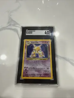 1999 Pokemon Base #1 Alakazam Holographic SGC 6 EX NM - Image 1