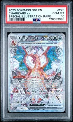 2023 POKEMON OBF EN-OBSIDIAN FLAMES #223 CHARIZARD EX PSA 10 - Image 1