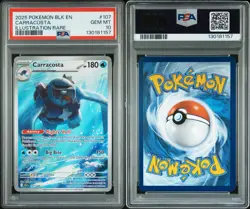 2025 POKEMON BLK EN-BLACK BOLT ILLUSTRATION RARE #107 CARRACOSTA PSA 10 - Image 3