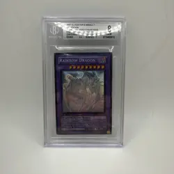 Elemental Hero Chaos Neos 1st Edition Rainbow Dragon Misprint Ghost Yugioh BGS 8 - Image 1