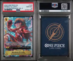 2025 ONE PIECE PROMOS ILLUSTRATION BOX VOL.3 #109 MONKEY D. LUFFY PSA 10 - Image 3